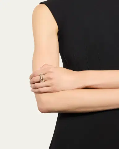 Spinelli Kilcollin Gemini SG Three Link Ring in Sterling Silver with Mixed Metal Accents | Thumbnail 2