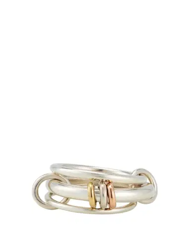 Spinelli Kilcollin Gemini SG Three Link Ring in Sterling Silver with Mixed Metal Accents | Thumbnail 1
