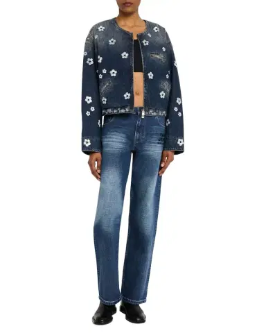 Marc Jacobs Daisy Sequined Denim Crop Jacket | Thumbnail 1 Marc Jacobs Daisy Sequined Denim Crop Jacket | Thumbnail 1