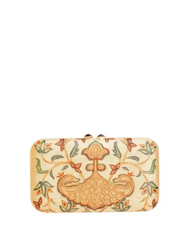 Silvia Furmanovich 18K Yellow Gold Marquetry Clutch with Garnet | Thumbnail 1