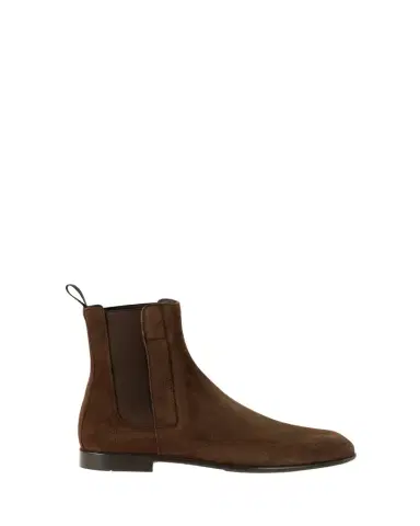 Ferragamo Men's Angle Suede Chelsea Boots | Thumbnail 1 Ferragamo Men's Angle Suede Chelsea Boots | Thumbnail 1
