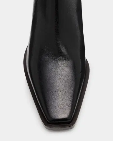 Brunello Cucinelli Leather Wool Western Chelsea Booties | Thumbnail 3