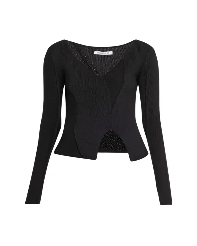 Aisling Camps Eddy V-Neck Exposed Seam Sweater
