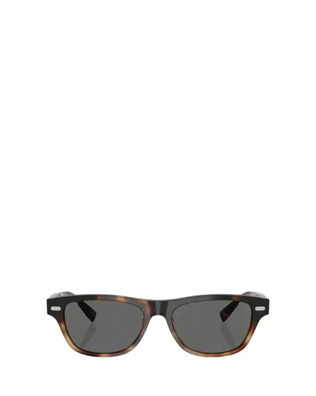Brunello Cucinelli Havana Rectangle Acetate Sunglasses