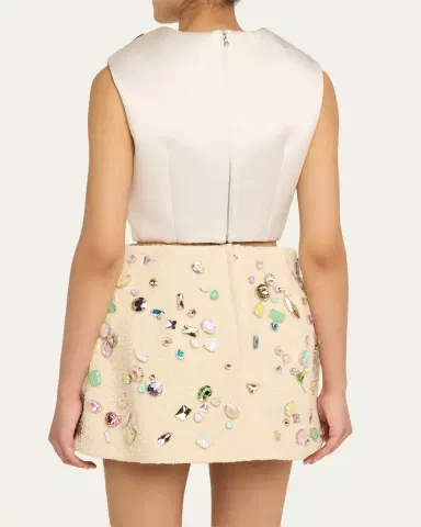 Marc Jacobs Runway Floral Brooch Cropped Silk Shell Top | Thumbnail 3 Marc Jacobs Runway Floral Brooch Cropped Silk Shell Top | Thumbnail 3