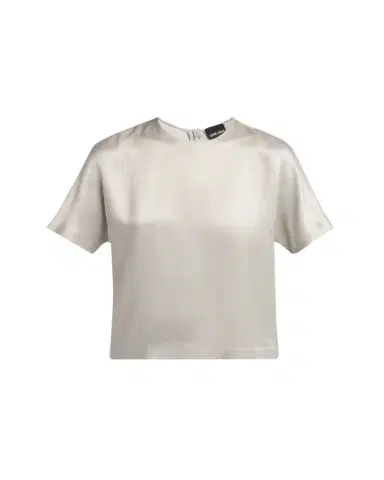 Giorgio Armani Cupro Short-Sleeve Blouse | Thumbnail 1