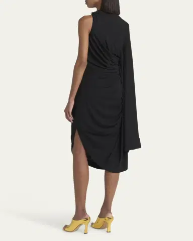 Bottega Veneta Frog Draped Matte Viscose Jersey Cape Dress | Thumbnail 7 Bottega Veneta Frog Draped Matte Viscose Jersey Cape Dress | Thumbnail 7