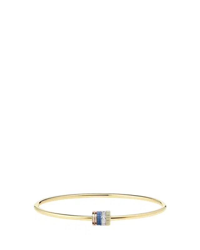 Boucheron 18K Yellow, Rose, and White Gold Quatre Blue Edition Bracelet with Diamonds