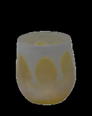 4 GLASS MURANO Goccia White Drinking Glass, 10 oz. | Thumbnail 2