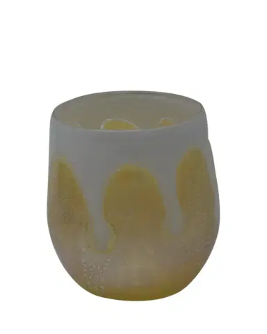 4 GLASS MURANO Goccia White Drinking Glass, 10 oz. | Thumbnail 1