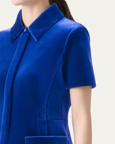 Akris Velvet Patch Pocket Dress | Thumbnail 5 Akris Velvet Patch Pocket Dress | Thumbnail 5