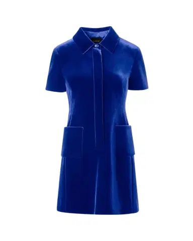 Akris Velvet Patch Pocket Dress | Thumbnail 1 Akris Velvet Patch Pocket Dress | Thumbnail 1