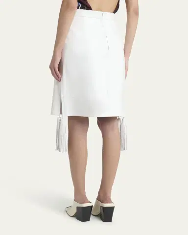 Bottega Veneta Shiny Leather Skirt with Tassels | Thumbnail 3 Bottega Veneta Shiny Leather Skirt with Tassels | Thumbnail 3