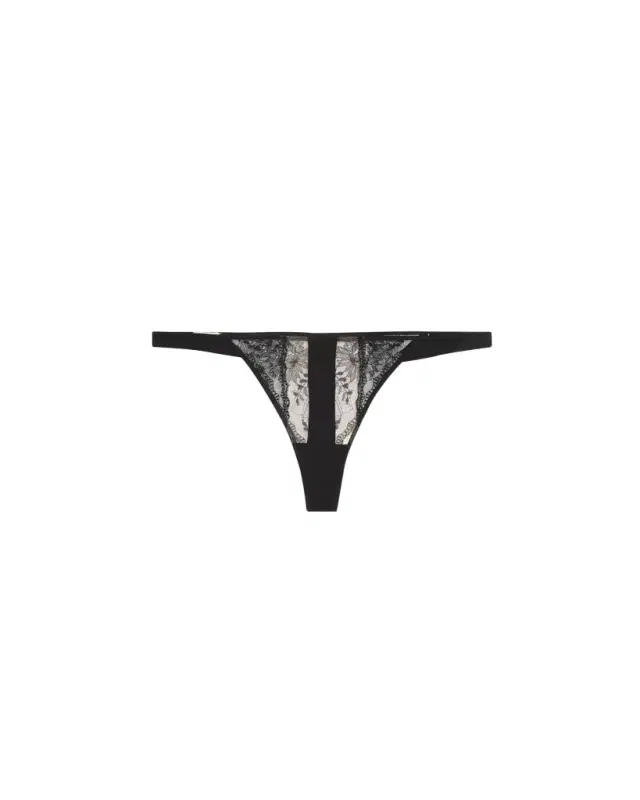 Livy Midnight Kiss Lace & Microfiber Tanga