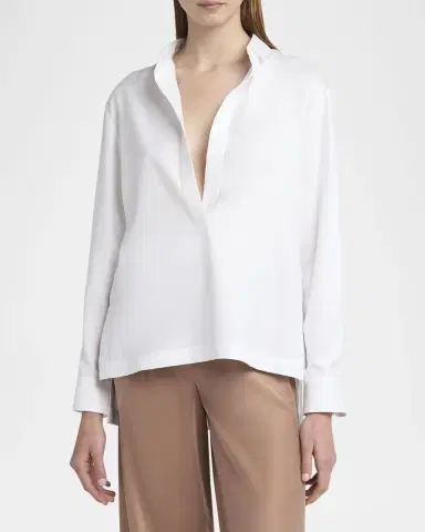 Giorgio Armani Cotton Twill Tunic Blouse | Thumbnail 3 Giorgio Armani Cotton Twill Tunic Blouse | Thumbnail 3