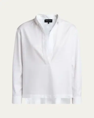 Giorgio Armani Cotton Twill Tunic Blouse | Thumbnail 5 Giorgio Armani Cotton Twill Tunic Blouse | Thumbnail 5
