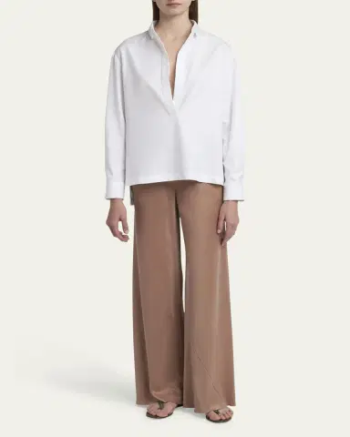 Giorgio Armani Cotton Twill Tunic Blouse | Thumbnail 6 Giorgio Armani Cotton Twill Tunic Blouse | Thumbnail 6