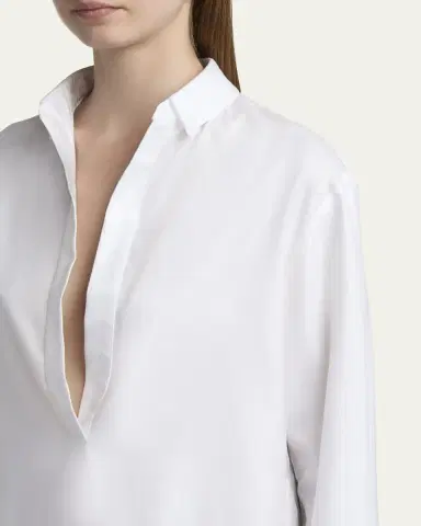 Giorgio Armani Cotton Twill Tunic Blouse | Thumbnail 9 Giorgio Armani Cotton Twill Tunic Blouse | Thumbnail 9