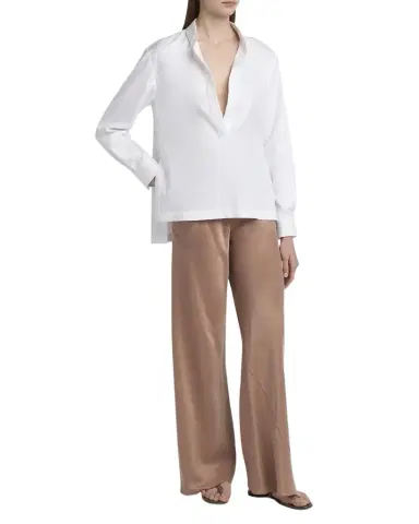 Giorgio Armani Cotton Twill Tunic Blouse | Thumbnail 1 Giorgio Armani Cotton Twill Tunic Blouse | Thumbnail 1