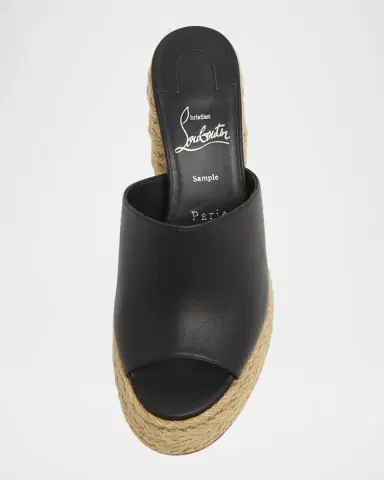 Christian Louboutin 85mm Calakala Leather Espadrille Mules | Thumbnail 11 Christian Louboutin 85mm Calakala Leather Espadrille Mules | Thumbnail 11
