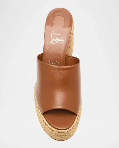 Christian Louboutin 85mm Calakala Leather Espadrille Mules | Thumbnail 5 Christian Louboutin 85mm Calakala Leather Espadrille Mules | Thumbnail 5
