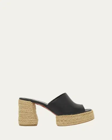 Christian Louboutin 85mm Calakala Leather Espadrille Mules | Thumbnail 6 Christian Louboutin 85mm Calakala Leather Espadrille Mules | Thumbnail 6