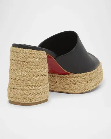 Christian Louboutin 85mm Calakala Leather Espadrille Mules | Thumbnail 9 Christian Louboutin 85mm Calakala Leather Espadrille Mules | Thumbnail 9