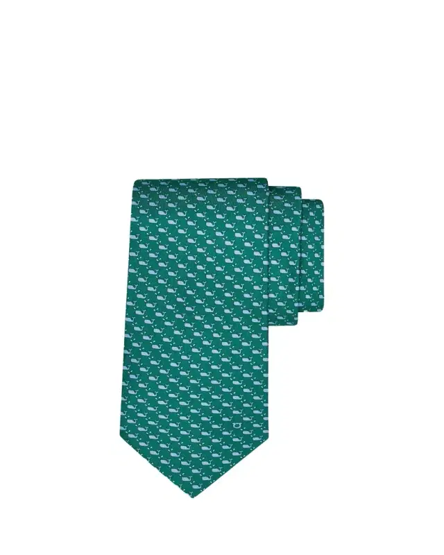 Ferragamo Men's Mini Whale-Print Tie