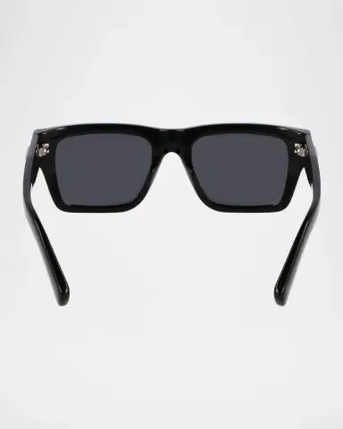 Ferragamo Men's Prisma Modified Acetate Rectangle Sunglasses | Thumbnail 4 Ferragamo Men's Prisma Modified Acetate Rectangle Sunglasses | Thumbnail 4