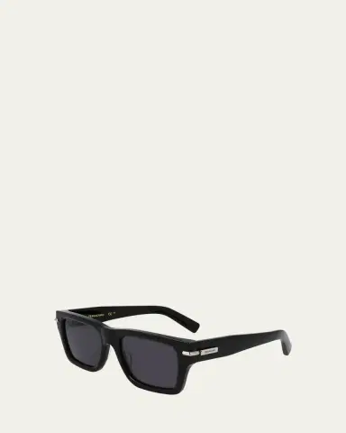 Ferragamo Men's Prisma Modified Acetate Rectangle Sunglasses | Thumbnail 7 Ferragamo Men's Prisma Modified Acetate Rectangle Sunglasses | Thumbnail 7
