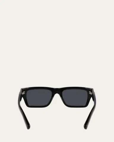Ferragamo Men's Prisma Modified Acetate Rectangle Sunglasses | Thumbnail 9 Ferragamo Men's Prisma Modified Acetate Rectangle Sunglasses | Thumbnail 9