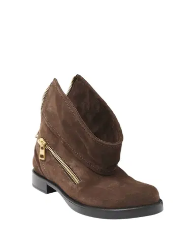 JW Anderson Zip Suede Biker Booties | Thumbnail 1 JW Anderson Zip Suede Biker Booties | Thumbnail 1