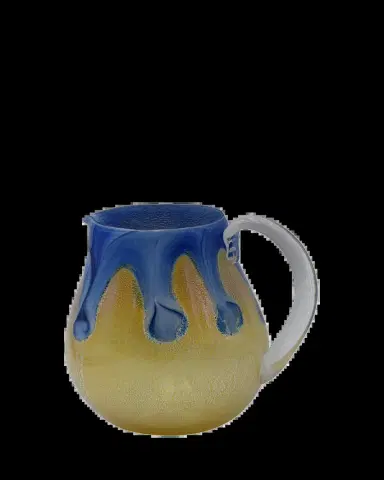 4 GLASS MURANO Goccia Cobalt Blue Pitcher with Handle, 50 oz. | Thumbnail 2