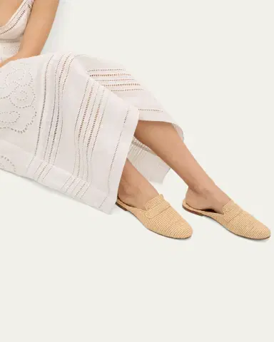 CARRIE FORBES Tapa Woven Raffia Loafer Mules | Thumbnail 2 CARRIE FORBES Tapa Woven Raffia Loafer Mules | Thumbnail 2