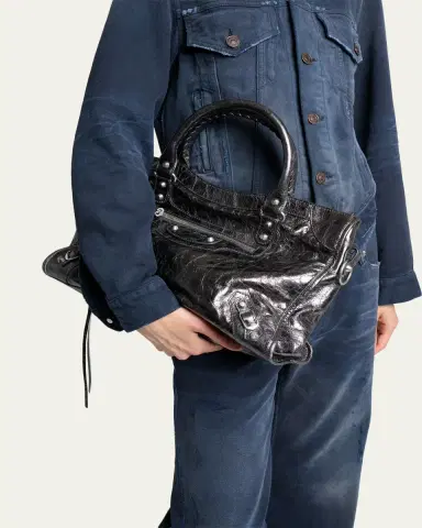 Balenciaga Le City Medium Metallic Leather Tote Bag | Thumbnail 2 Balenciaga Le City Medium Metallic Leather Tote Bag | Thumbnail 2