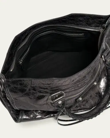 Balenciaga Le City Medium Metallic Leather Tote Bag | Thumbnail 4 Balenciaga Le City Medium Metallic Leather Tote Bag | Thumbnail 4
