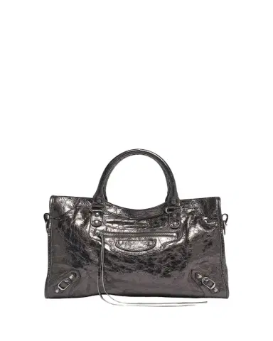 Balenciaga Le City Medium Metallic Leather Tote Bag | Thumbnail 1 Balenciaga Le City Medium Metallic Leather Tote Bag | Thumbnail 1