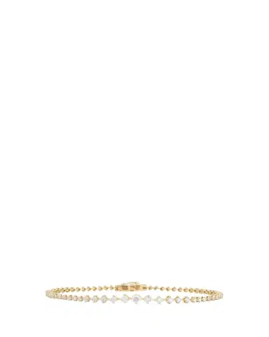 Lana 14K Gold Flawless Graduating Diamond Tennis Bracelet | Thumbnail 1