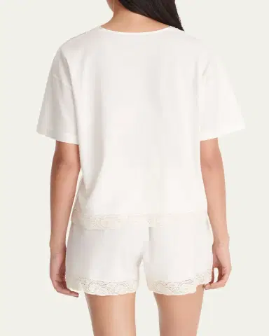 Eres Mineral Lace-Trim Cotton Shorts | Thumbnail 2