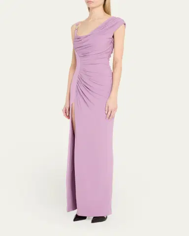 Versace Ruched Jersey Gown | Thumbnail 5 Versace Ruched Jersey Gown | Thumbnail 5