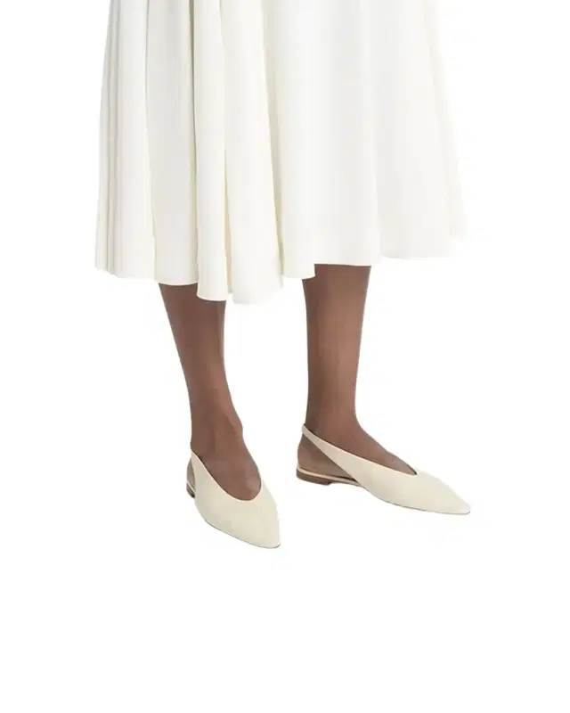 Bottega Veneta Slingback Pointed Leather Ballet Flats