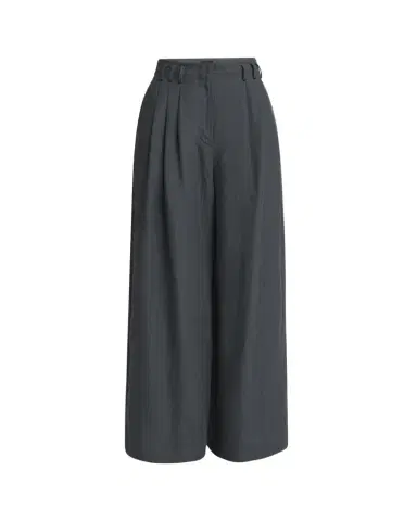 Giorgio Armani Pleated Wide-Leg Linen Trousers | Thumbnail 1 Giorgio Armani Pleated Wide-Leg Linen Trousers | Thumbnail 1