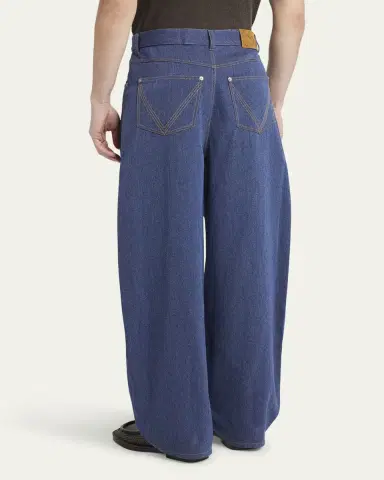 Bottega Veneta Men's Wide-Leg Drill Trousers | Thumbnail 7