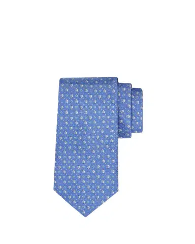 Ferragamo Men's Gancio Turtle-Print Tie | Thumbnail 1 Ferragamo Men's Gancio Turtle-Print Tie | Thumbnail 1