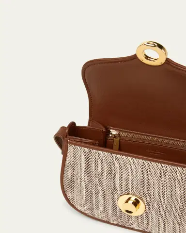 Loro Piana Mini Ghiera Chevron Bag in Silk Blend | Thumbnail 3 Loro Piana Mini Ghiera Chevron Bag in Silk Blend | Thumbnail 3