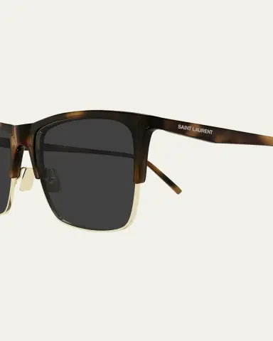 Saint Laurent Men's SL 768M Acetate Rectangle Sunglasses | Thumbnail 2