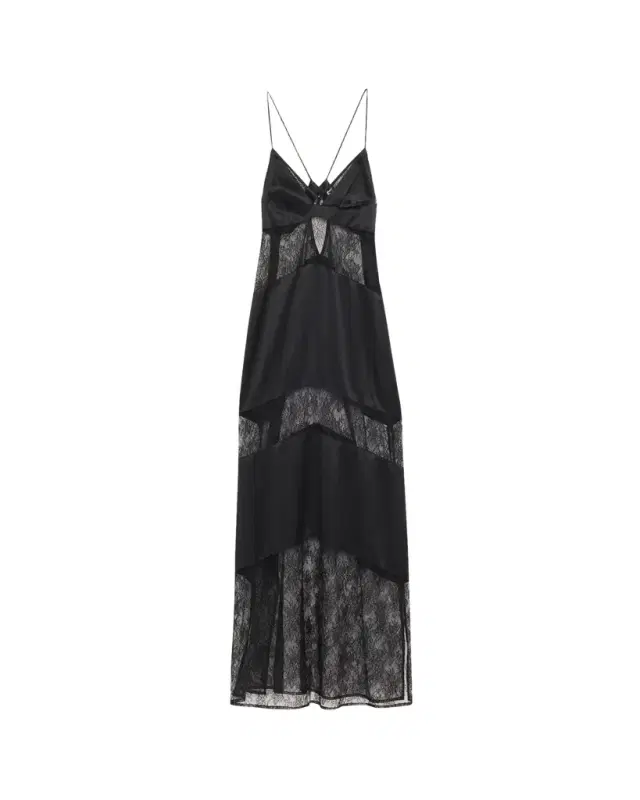 Sully Floral Lace & Silk Satin Maxi Dress
