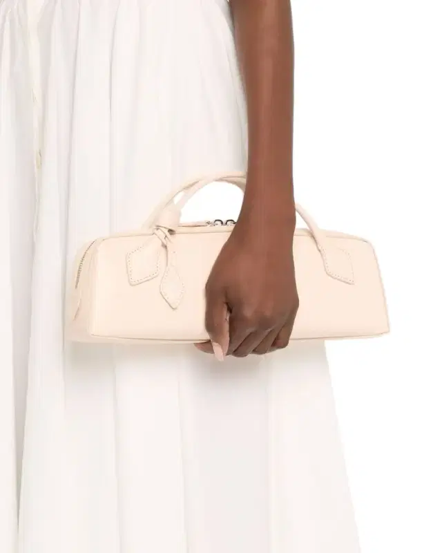 ALAÏA Le Teckel Top-Handle Bag in Grained Leather