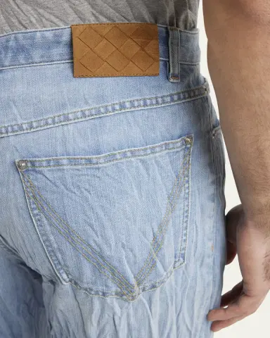 Bottega Veneta Men's Crinkled Straight-Leg Jeans | Thumbnail 5