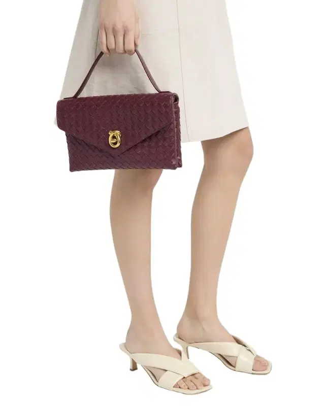 Bottega Veneta Knot Lock Leather Top-Handle Bag